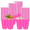 Regaosly 60 bicchieri di plastica rosa da 473,6 ml, riutilizzabili, bicchieri di plastica robusti colorati per bere, matrimoni, feste di compleanno, Natale