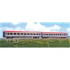 ACME 55377 Set 2 carrozze prima e seconda classe Livrea rosso/grigio scuro OBB