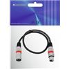 Omnitronic 30220401 XLR Colleging Cavo [1x XLR Plug 3 Poly-1x XLR Socket 3 Poly]