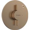 hansgrohe DuoTurn S - Rubinetto per doccia incasso per 1 utenza, Miscelatore monocomando tondo per iBox universal 2, bronzo spazzolato