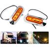 Maso, 2 luci laterali a LED a 4 LED, 12 V, 24 V, indicatori di arresto anteriore per auto, camion, camper, autobus, colore: ambra