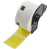 BETCKEY - 1 Rotolo DK-11220 Etichette di Carta Termica Compatibile con Brother, 39mm x 48mm, 620 Etichette Colorate Giallo per Stampanti di Etichette Brother QL