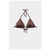 Tezenis Bikini Triangolo Leggermente Imbottito Shiny Glam Choco Donna Marrone