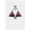 Tezenis Bikini Triangolo Leggermente Imbottito Shiny Glam Choco Donna Marrone