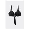Tezenis Bikini Push-up Leggermente Imbottito Perle Pois Donna Nero