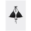 Tezenis Bikini Triangolo Leggermente Imbottito Perle Pois Donna Nero