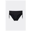 Tezenis Bikini Slip Alto Arriccio Perle Pois Donna Nero
