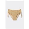Tezenis Bikini Slip Alto Arriccio Sparkling Touch Oro Donna Naturale