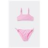 Tezenis Bikini Brassiere Con Slip Bimba Pois Argento Bambina Rosa