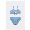 Tezenis Bikini Brassiere Con Slip Bimba Dreamy Texture Bambina Azzurro