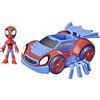 Marvel Hasbro Spidey e i Suoi Fantastici Amici - Spidey e Web-Crawler, Veicolo Convertibile 2-in-1 con Personaggio da 10 cm, per Bambini dai 3 Anni in su