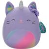 Squishmallows SQCR05414 - Caticorno originale Cienna con ventre e fiocco color arcobaleno pastello, 30,5 cm, multicolore