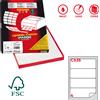 MARKIN Etichetta adesiva C/535 bianca 100fg A4 190x61mm c/angoli arrot. (4et/fg) Markin X210C535