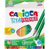 CARIOCA Astuccio 24 matite Tita cancellabile colori assortiti Carioca 42938