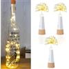 Umiwe Luci della bottiglia, luci della stringa ricaricabili USB, 2024 Luci di fata della bottiglia di vino aggiornate con sughero per Natale(Multicolore, 8Pack)