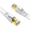 Ercielook Cavo Ethernet 0,3m-2pack, Cat 8 Cavo LAN schermato professionale, cavo di rete Cat8 ad alta velocità 40 Gbps e 2000Mhz per router/giochi/modem