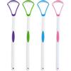 CERCTLA Set da 4 Raschietto Pulitore per Lingua, Raschia Lingua, Pulisci Linguas, Plastica Spazzola e Raschiatura, Tongue Cleaner Scraper Soft Linguas per Mantenere un Alito Fresco