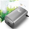 AQQA Ossigenatore per Acquario, ≤ 35dB Ultra-silenziosa Aeratore Acquario, 3W Pompa Aria per Acquario con Tutti Gli Accessori per Acquari da 10-380 Litri di Pesci