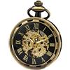 SEWOR unico volto vento meccanico della mano orologio da tasca (Ottone)