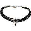 Alpenflüstern Collana con perle tradizionali DHK269 con strass bianchi, Zinco