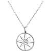 SOFIA MILANI - Collana da Donna in Argento 925 - con Pietra Zircone - Ciondolo a Stella Cerchio - 50377