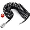 SRJQXH 5m Tubo Aria Compressa, Spirale Tubo Compressore, Diametro 12x8 mm Kit Compressore Aria, Nero, con Connettore, per Casa, Officina, Officina Meccanica