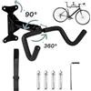 KITDAHOM Porta Bici da Muro - Appendi Bici da Muro - Supporto Bici da Muro, Portata di 30 kg, 360° Girevole ed Estraibile, Pieghevole a 90°, Protezione in Schiuma EVA Spessa 8 mm, Adatto per Bici da Corsa, MTB