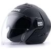 Blauer Casco Moto Jet Blauer Doppia Visiera Real Mono Nero Opaco