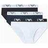 EMPORIO ARMANI Slip Uomo, Bianco/AR.Blue/Nero, M