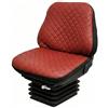 Auto Accessori Lupex - LS32 Coprisedile Trattore Universale - Seduta e Schienale in PU Trapuntata, Cuciture Rinforzate, Protezione e Comfort per Sedili Agricoli (Rosso con cuciture nere)