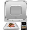 GXF Vassoio di cottura per friggitrice ad aria CHEFMAN XL 10L multifunzione digitale friggitrice ad aria, 22,9 x 22,8 cm, per uso alimentare, antiaderente, parti di ricambio per griglia, piastra