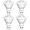 Luxvista 4-Unità Lampadine 5W GU10 LED con Sensore di Movimento e Sensore Crepuscolare, Equivalente a 50W a Incandescenza, per Lampione, Patio, Garage (Luce Calda 3000K, Non Regolabile)