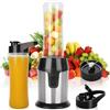 heuchaey Mini frullatore elettrico frullatore frullatore portatile con 2 bottiglie BPA-Free portatili da 600 ml, con 4 lame in acciaio inox, per frullati e alimenti per bambini