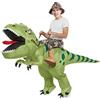 BAJENA Costume da dinosauro, costume gonfiabile Dino a cavallo su un giocattolo gonfiabile di dinosauro per feste di Halloween Compleanno Cosplay POELOFIRMX QTICDONAIWADS Unisex (Erwachsene)