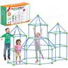 zqiliboyi Fort Building Kit per bambini, 140 pezzi giocattoli educativi set da gioco, kit di costruzione Den per bambini 4-8, giocattolo per casetta, set di costruzione creativa, tunnel fai da te e tenda da