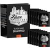 The Shave Factory Shampoo colorante nero per capelli (10 x 25 ml) - Copertura diretta dei capelli per gli uomini - Formula senza ammoniaca e facile da usare - Colore nero naturale a lungo termine