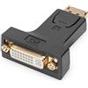 Digitus AK435002 Adattatore da Porta Display Port, DP Maschio a DVI-I (24-5) Femmina