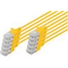 DIGITUS Cavo LAN Cat 6 - 2,0 m - 1 Gbit/s - 10 pezzi - U-UTP non schermato - Slim AWG 32/7 - PoE+ - LSZH - 250 MHz - Cavo di rete RJ45 - Giallo