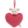 NICI Cuore in Peluche Love Topolina Mira 12 cm con Loop - Morbido e Tenero, Idea Regalo | 63371