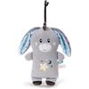 NICI Littledoo Asinello di peluche multifunzione per favorire l'addormentamento del bebè, da afferrare, coccolare, scoprire e per addormentarsi, in confezione regalo, 25 cm, grigio - 61614