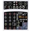 BOMGE Mixer audio professionale per DJ a 4 canali con 99 DSP, interfaccia, console di mixaggio karaoke da tavolo, ingresso MP3 USB ingresso Bluetooth registrazione stereo, alimentazione Phantom 48V