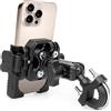 ChromLives Supporto Telefono Bicicletta【Doppio Ammortizzatore】 Supporto Cellulare da Manubrio per Moto Porta Cellulare Moto 360° Rotazione per iPhone 16 15 14 13 12 Pro Max/Huawei/Samsung/Smartphones