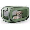 XJJAUGKLY Trasportino pieghevole per cani e gatti, 94 x 53 x 53 cm, fino a 25 kg | Trasportino per cani pieghevole, leggero e compatto, per viaggi e casa (verde)