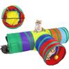 UGBO Giochi Tunnel per Gatti in Casa 3 Vie Pieghevole T Tunnel per Cani per Gatti Tubo per Gatto Gioco per Interattivo Cuccioli Conigli e Gattini Attivi Giocare