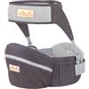 Viedouce Hipseat Marsupio Neonato Ergonomico, Neonati Marsupio Bambino con Cintura di Sicurezza, Leggero e Traspirante per 4-36 Mesi (Grigio Scuro)