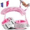 MARKETIFAR Guinzaglio per bambini - Bracciale per bambini di sicurezza rosa - Anti perso Polso di 2 m - Imbracatura di sicurezza (ros