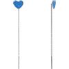 Aka Gioielli® - Orecchini Pendenti a Catenella con Cuore Azzurro in Argento 925 Rodiato, Orecchini Infilatori Saliscendi Donna e Ragazza