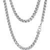PROSTEEL Catena a Maglia Veneziana, Collana Uomo, Collana Donna, in Acciaio Inox Chirurgico, 8mm Larghezza, 46-76cm Lunghezza, Confezione Regalo Inclusa