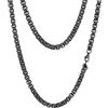 PROSTEEL Catena a Maglia Veneziana, Collana Uomo, Collana Donna, in Acciaio Inox Chirurgico, 6mm Larghezza, 46-76cm Lunghezza, Confezione Regalo Inclusa