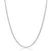 Aka Gioielli - Collana Donna Uomo in Argento Sterling 925 Rodiato - Catenina 2.3 mm Maglia Grumetta Cubana - lunga 50 cm